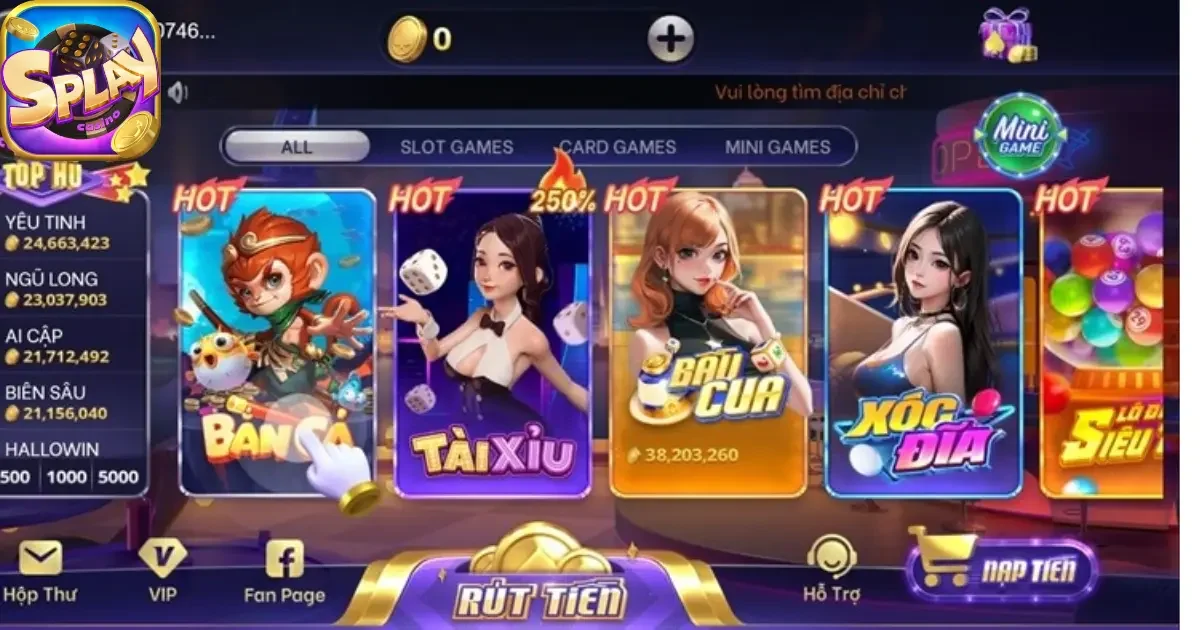 Game bài SPLAY - Một thể loại nổi bật trong cổng game này